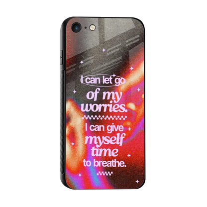 Let Go sleek iphone 7 cover with tempered glass back and TPU edges