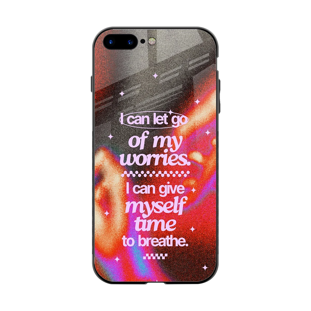 Let Go back phone cover | glass case for iphone 8 plus