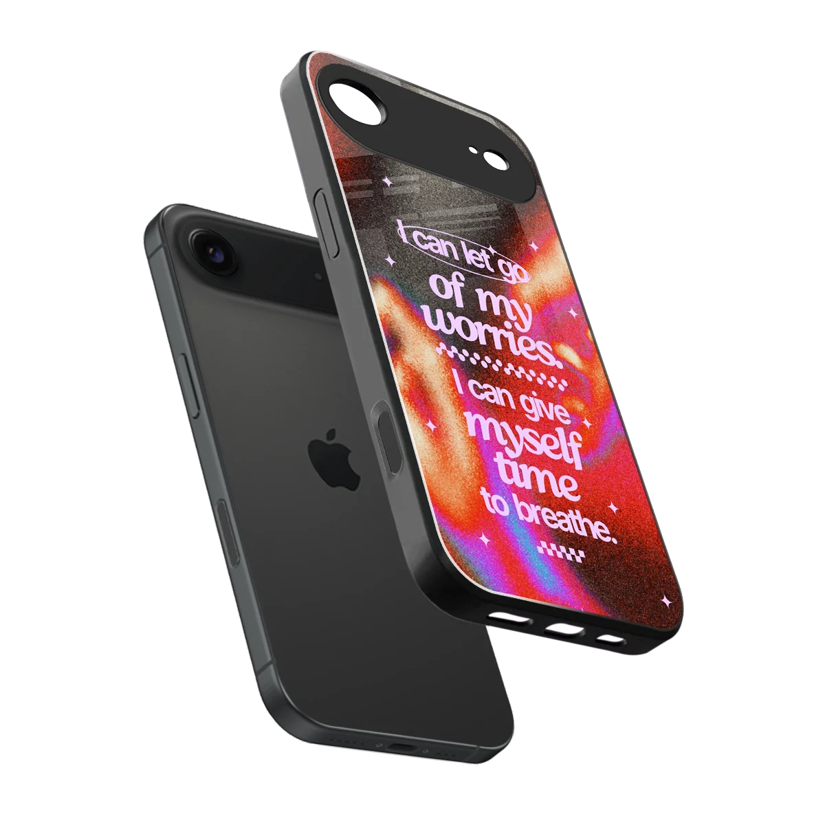 Let Go sleek iphone air cover with tempered glass back and TPU edges