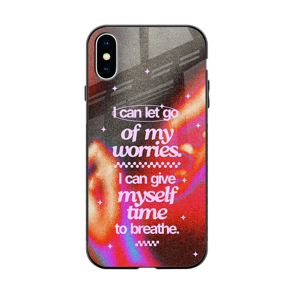 Let Go back phone cover | glass case for iphone x