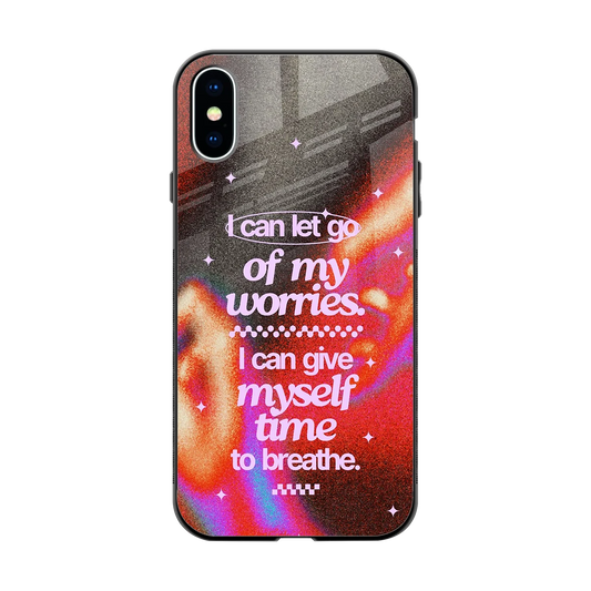 Let Go back phone cover | glass case for iphone xs
