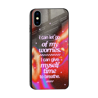 Let Go sleek iphone x cover with tempered glass back and TPU edges