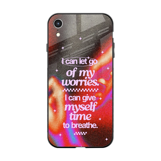 Let Go back phone cover | glass case for iphone xr
