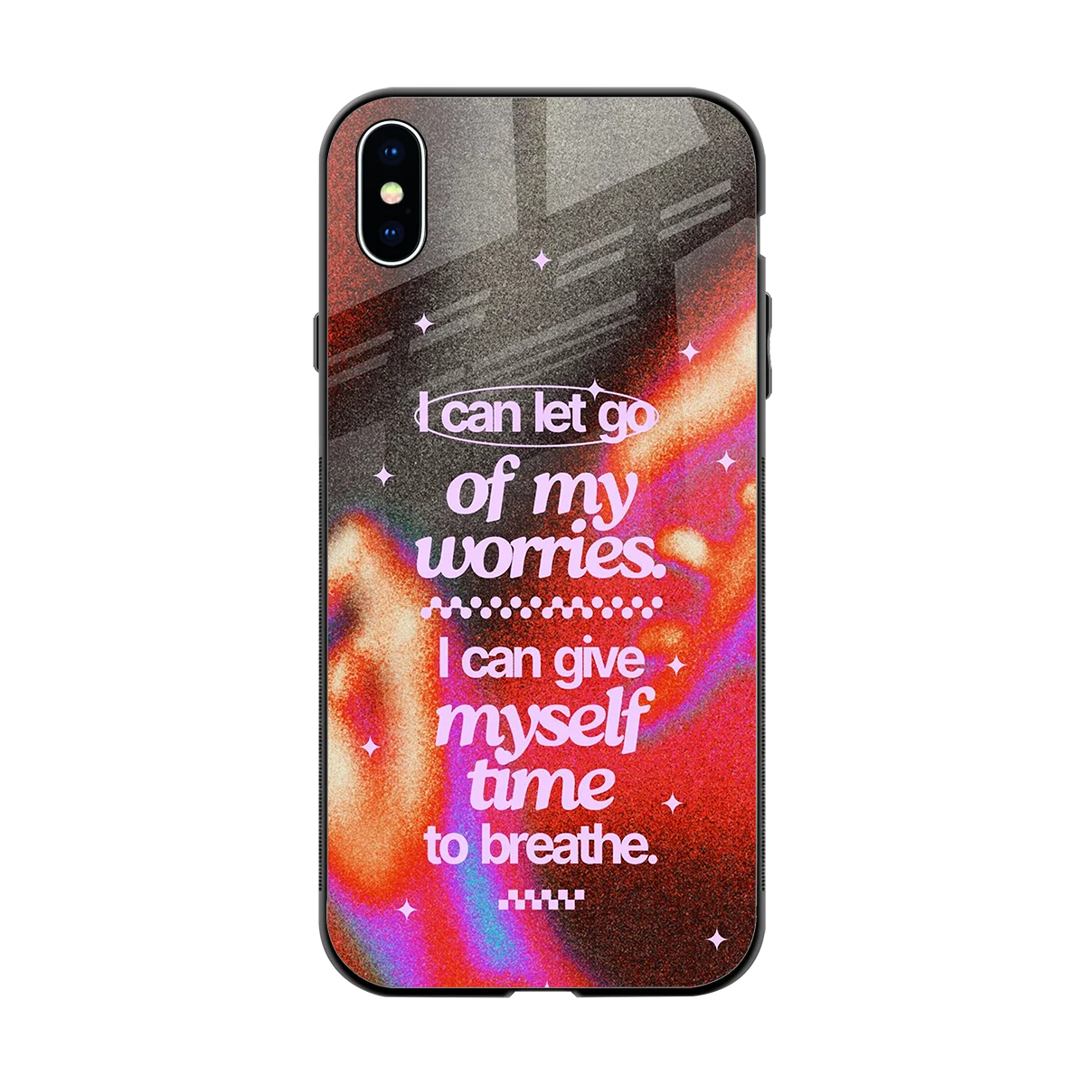 Let Go back phone cover | glass case for iphone xs max