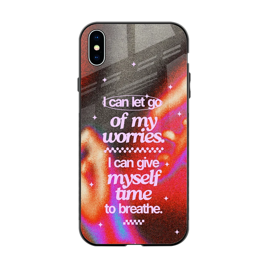 Let Go back phone cover | glass case for iphone xs max