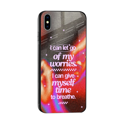 Let Go sleek iphone xs max cover with tempered glass back and TPU edges