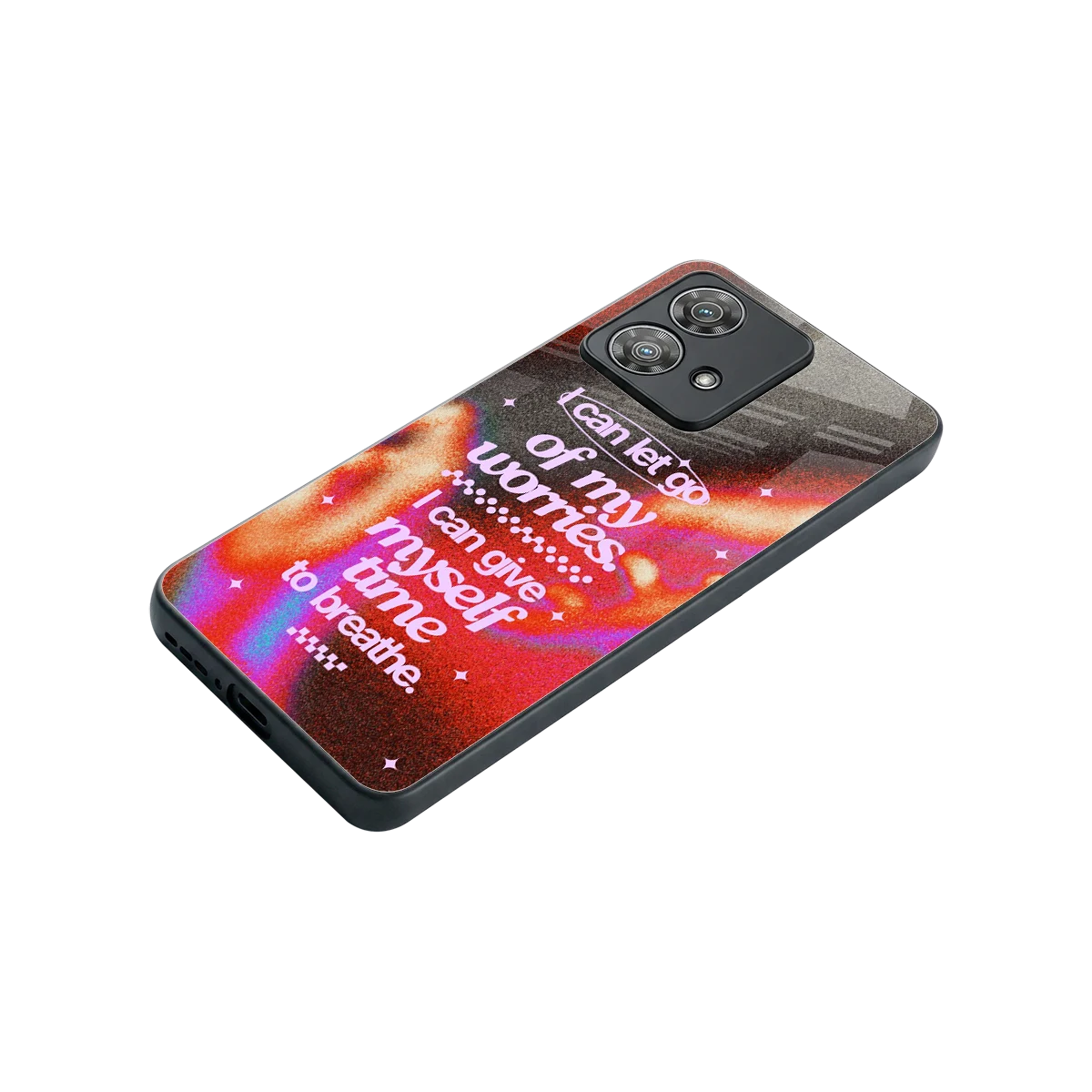 Let Go stylish phone case for motorola edge 40 neo 5g | glossy glass and slim fit