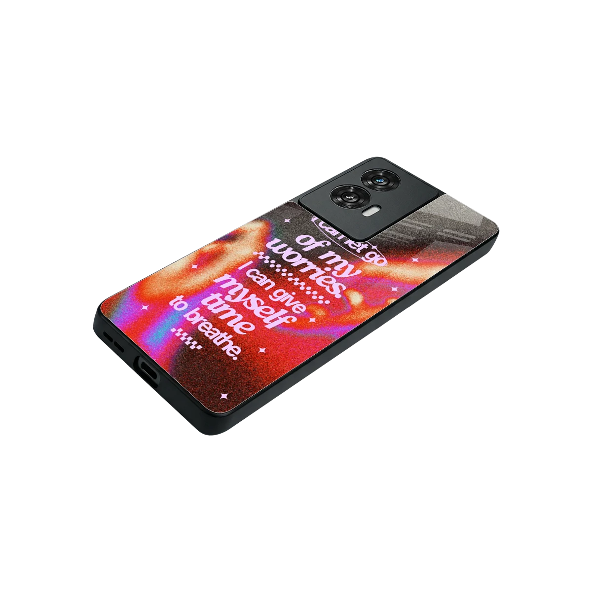 Let Go stylish phone case for motorola edge 50 fusion | glossy glass and slim fit