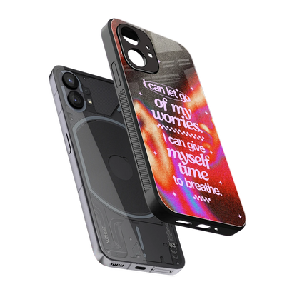 Let Go sleek nothing phone 1 cover with tempered glass back and TPU edges