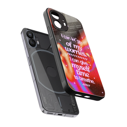 Let Go sleek nothing phone 2 cover with tempered glass back and TPU edges