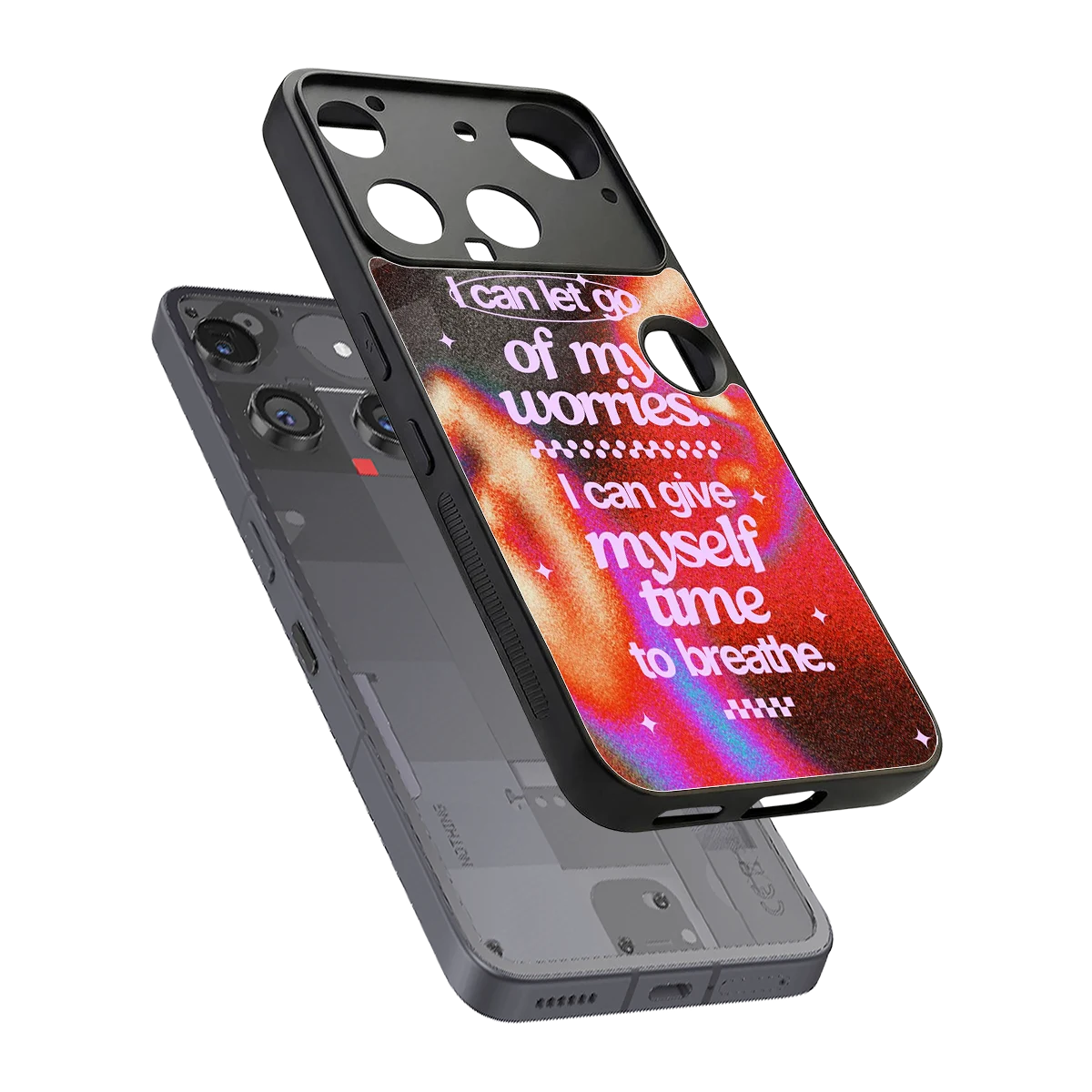 Let Go sleek nothing phone 3 cover with tempered glass back and TPU edges