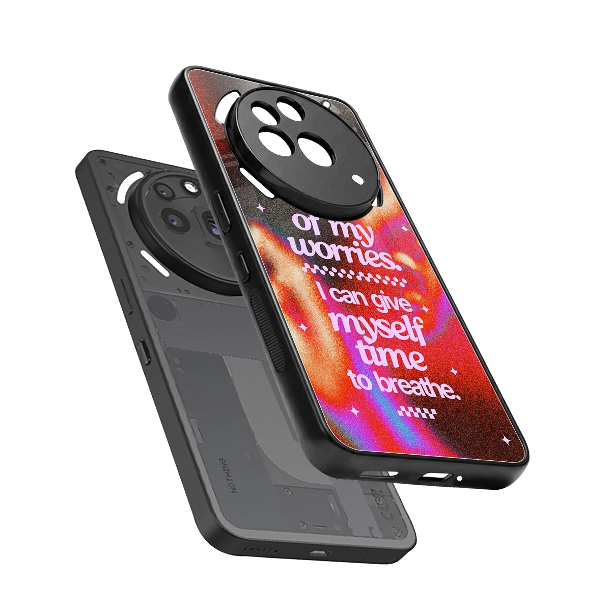 Let Go sleek nothing phone 3a pro cover with tempered glass back and TPU edges