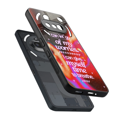 Let Go sleek nothing phone 3a cover with tempered glass back and TPU edges