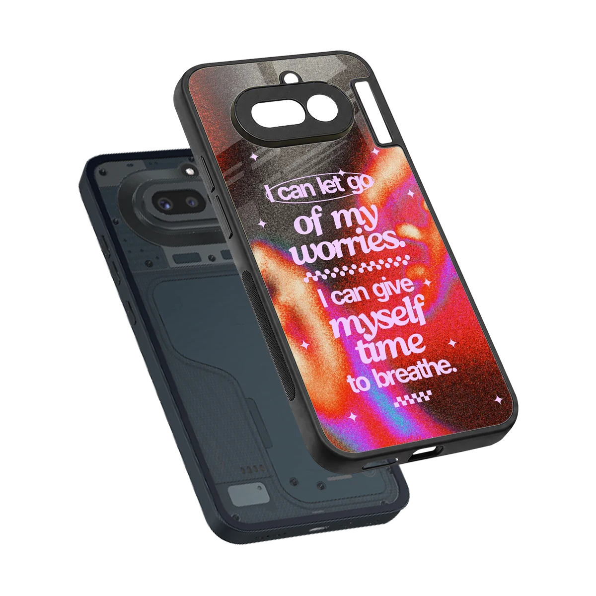 Let Go sleek nothing phone 4a cover with tempered glass back and TPU edges