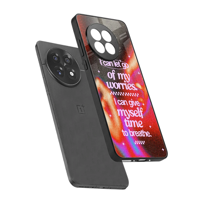Let Go sleek oneplus 13r cover with tempered glass back and TPU edges