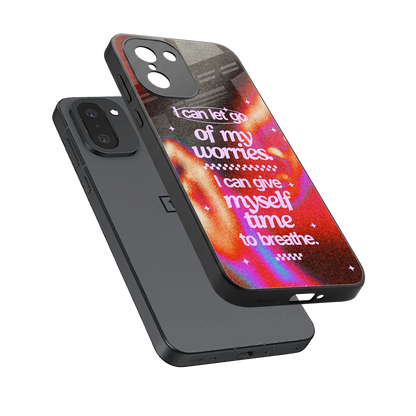 Let Go sleek oneplus 15r cover with tempered glass back and TPU edges