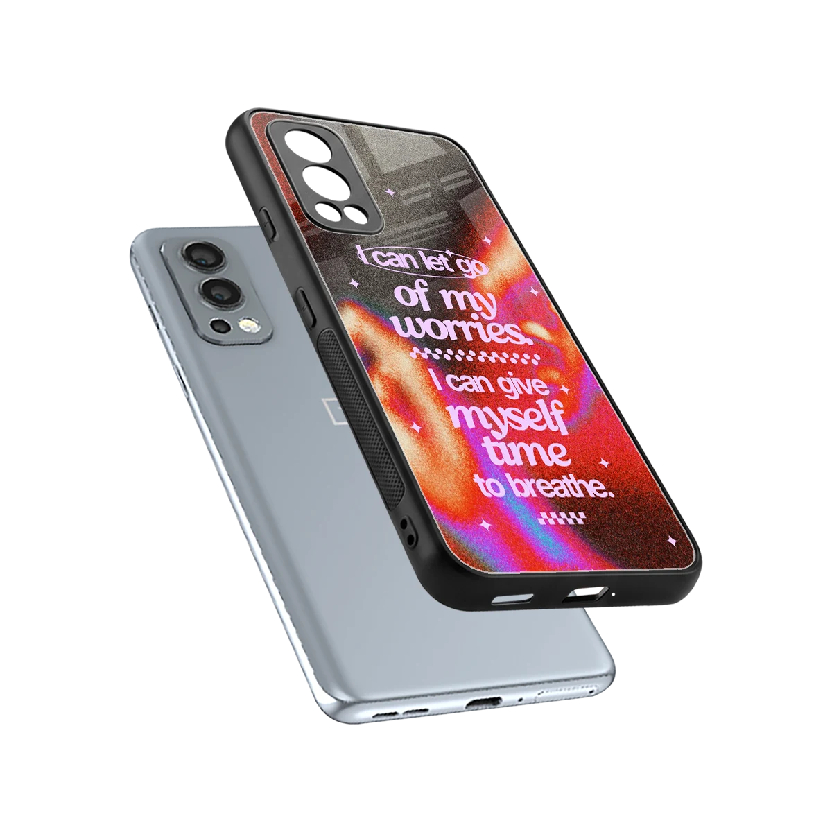 Let Go sleek oneplus nord 2 cover with tempered glass back and TPU edges