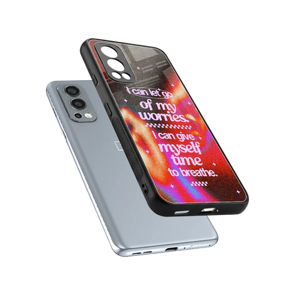 Let Go sleek oneplus nord 2 cover with tempered glass back and TPU edges