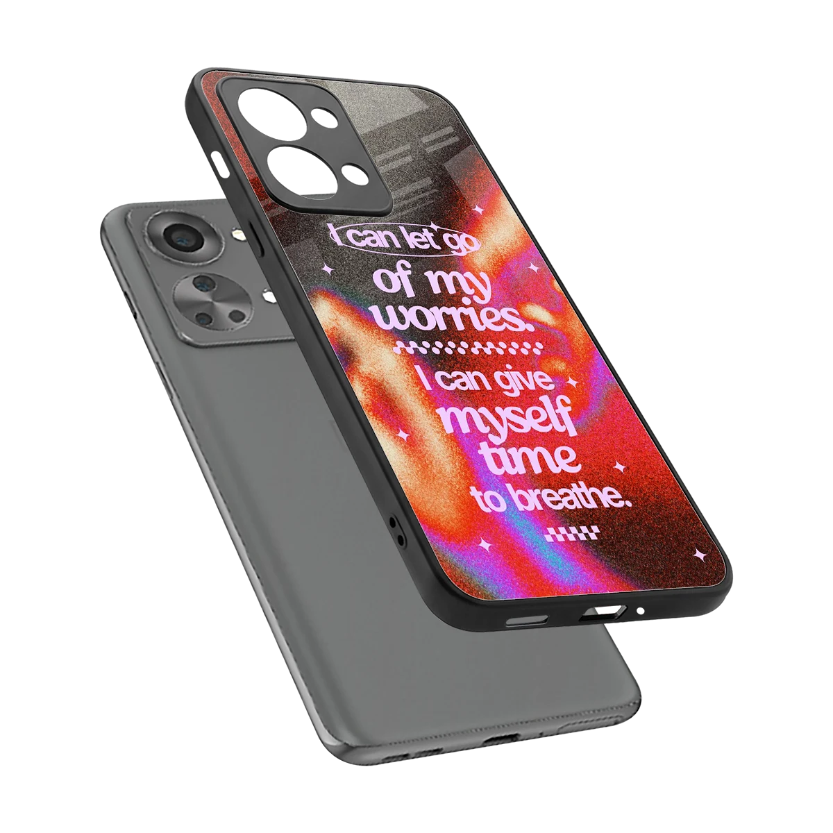 Let Go sleek oneplus nord 2t cover with tempered glass back and TPU edges