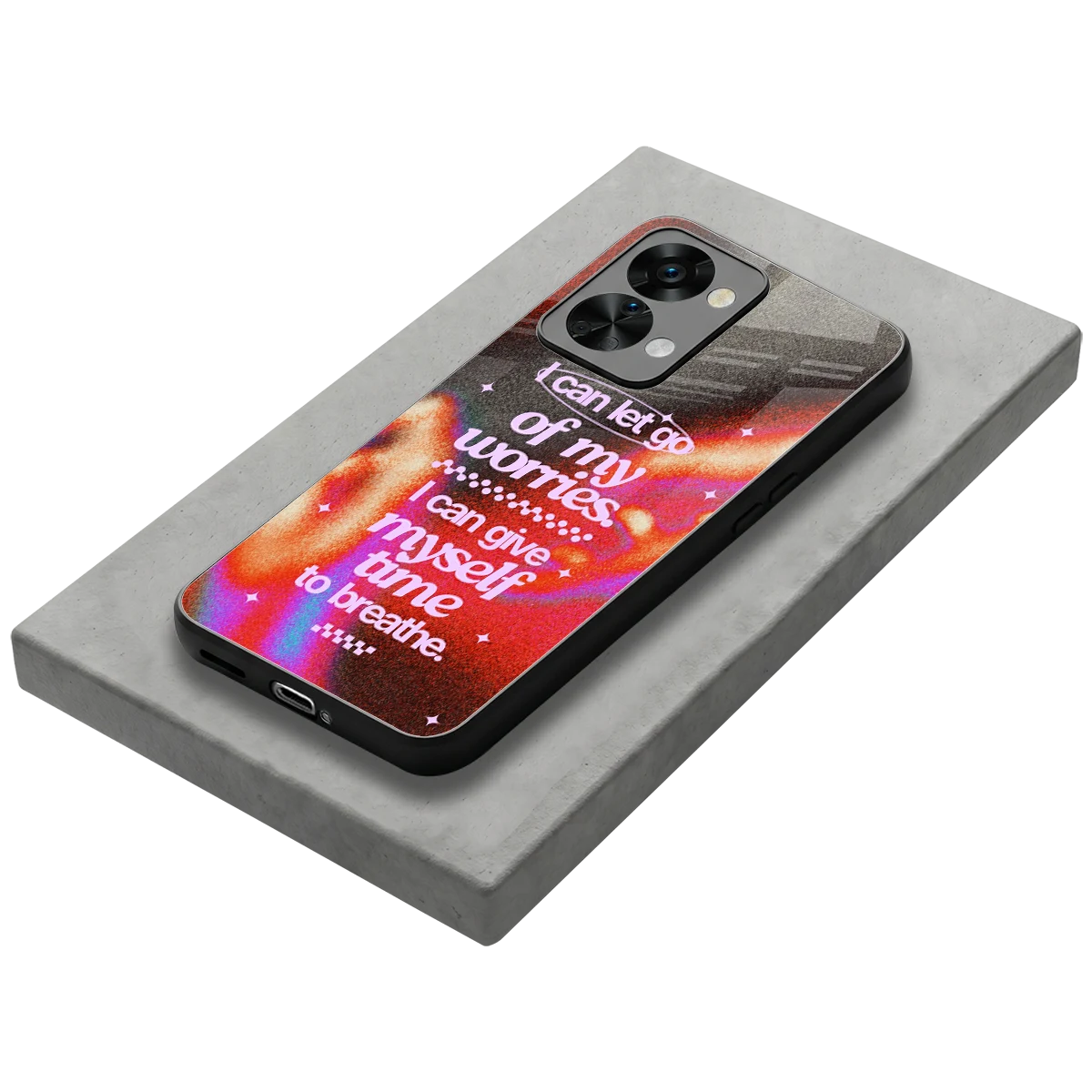 Let Go stylish phone case for oneplus nord 2t | glossy glass and slim fit