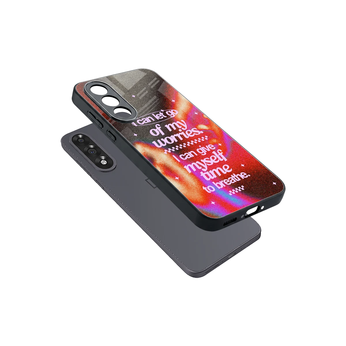 Let Go sleek oneplus nord 5 cover with tempered glass back and TPU edges