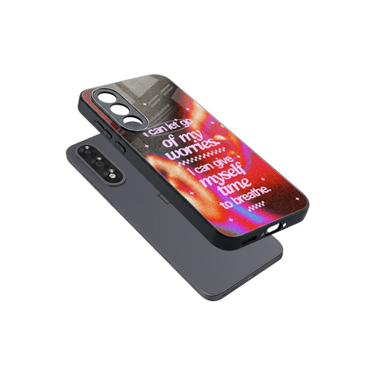 Let Go sleek oneplus nord 5 cover with tempered glass back and TPU edges