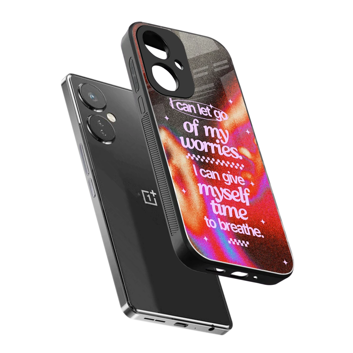 Let Go sleek oneplus nord ce 3 cover with tempered glass back and TPU edges