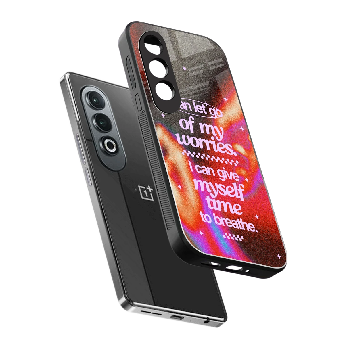 Let Go sleek oneplus nord ce 4 cover with tempered glass back and TPU edges