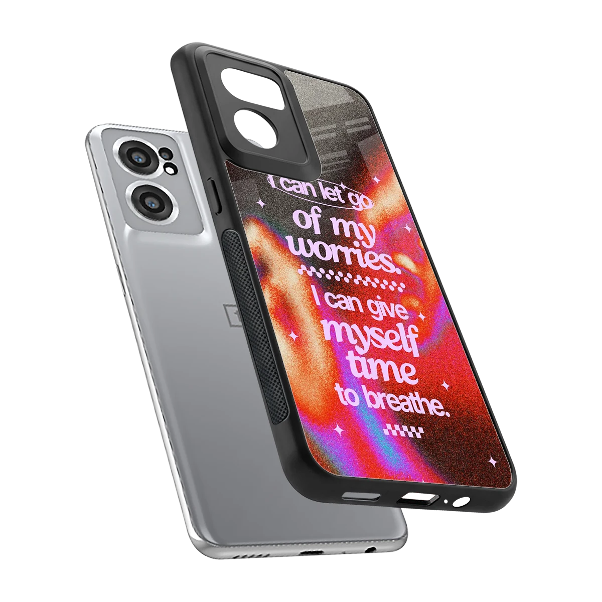 Let Go sleek oneplus nord ce 2 cover with tempered glass back and TPU edges