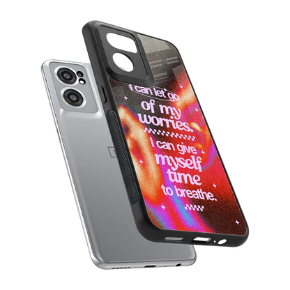 Let Go sleek oneplus nord ce 2 cover with tempered glass back and TPU edges
