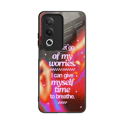 Let Go back phone cover | glass case for oppo a3 pro