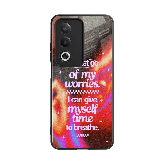 Let Go back phone cover | glass case for oppo a3 pro