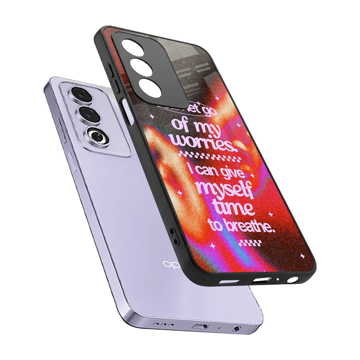 Let Go sleek oppo a3 pro cover with tempered glass back and TPU edges