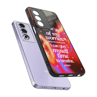 Let Go sleek oppo a3 pro cover with tempered glass back and TPU edges