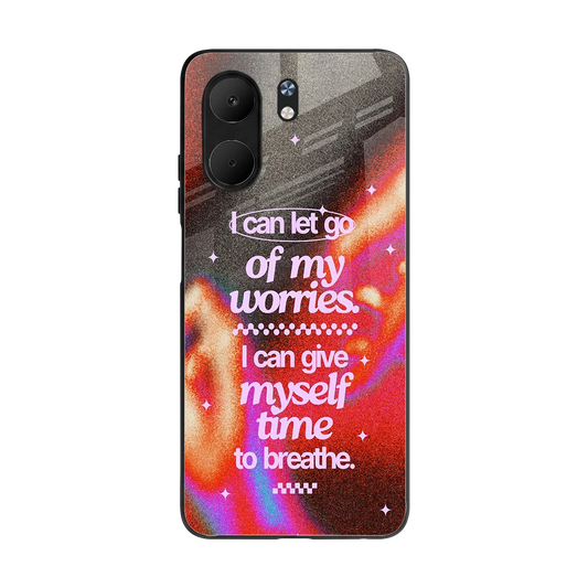 Let Go back phone cover | glass case for oppo a5x 5g