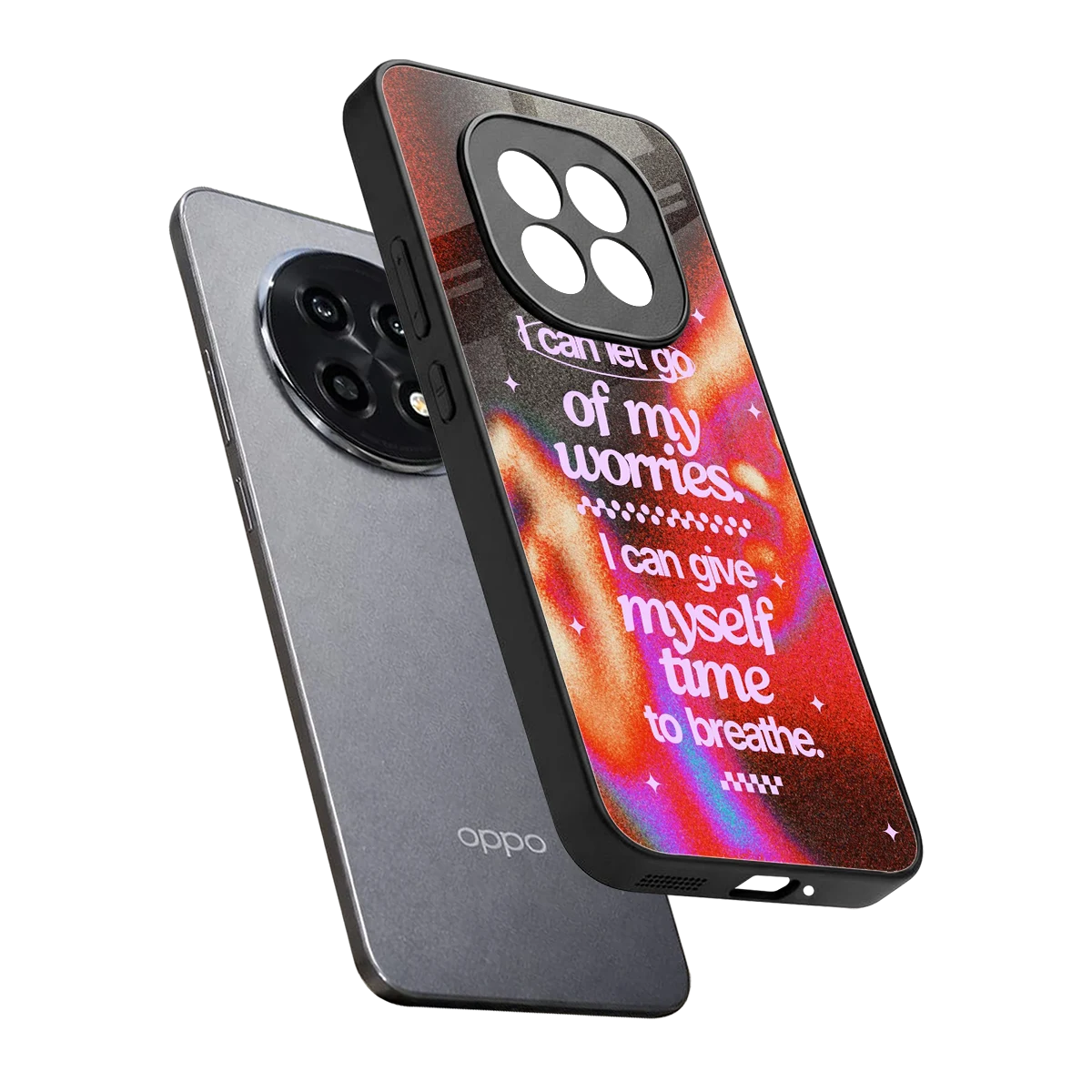 Let Go sleek oppo f29 pro 5g cover with tempered glass back and TPU edges