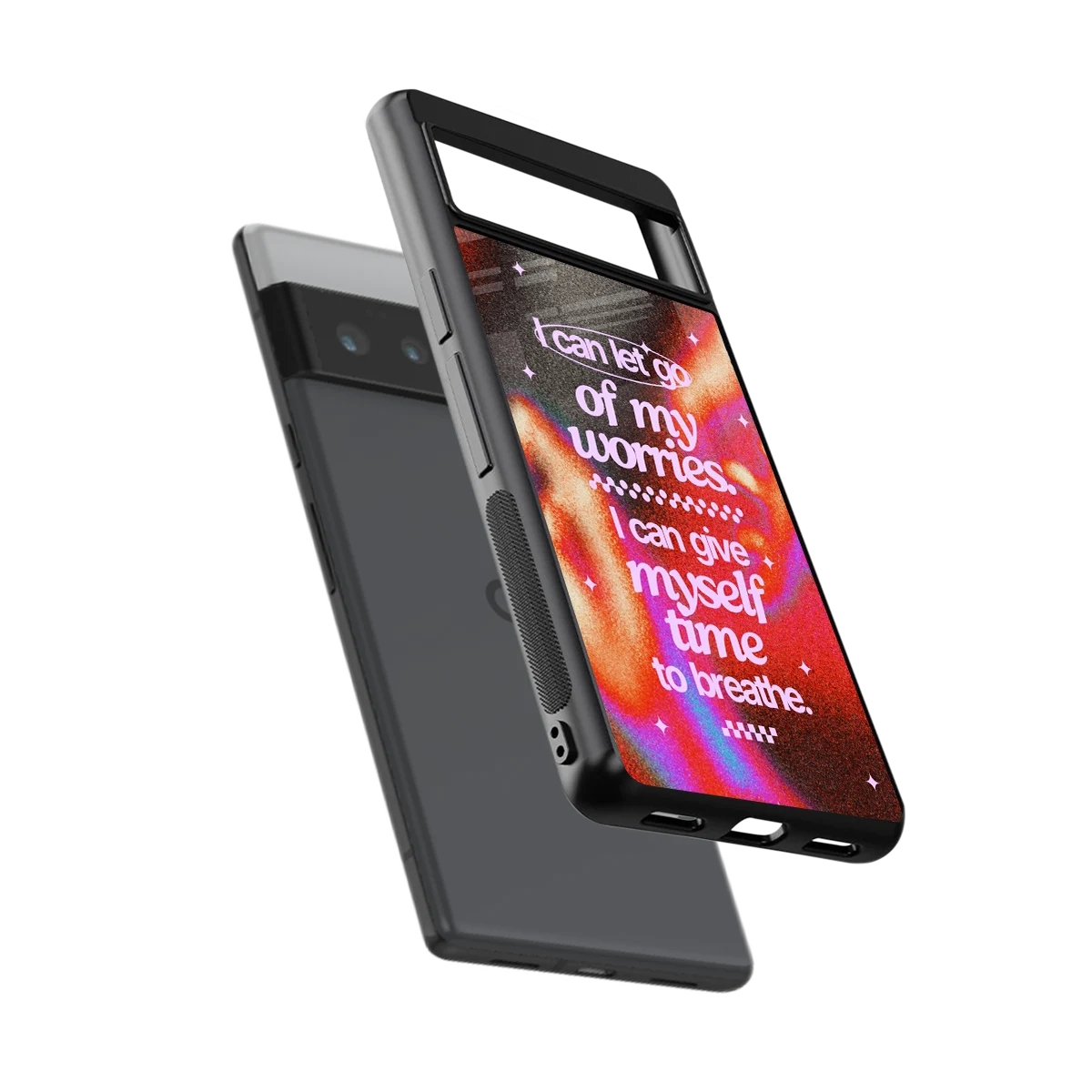 Let Go sleek google pixel 6 pro cover with tempered glass back and TPU edges