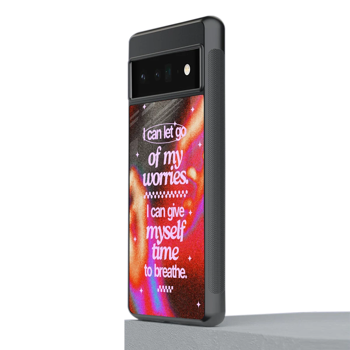 Let Go stylish phone case for google pixel 6 pro | glossy glass and slim fit