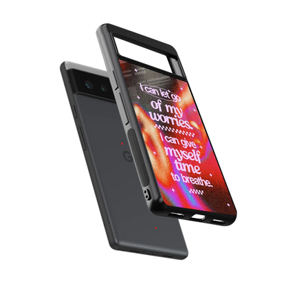 Let Go sleek google pixel 6a cover with tempered glass back and TPU edges