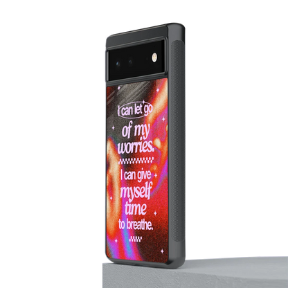 Let Go stylish phone case for google pixel 6a | glossy glass and slim fit