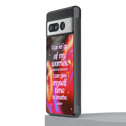 Let Go stylish phone case for google pixel 7 pro | glossy glass and slim fit