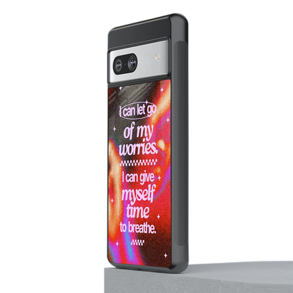 Let Go stylish phone case for google pixel 7 | glossy glass and slim fit