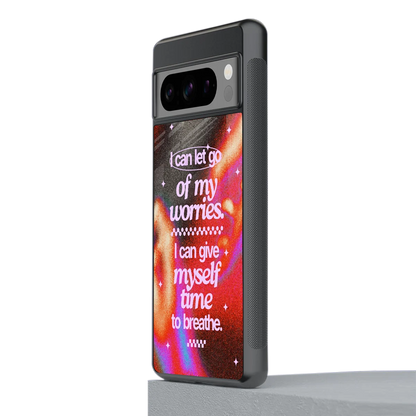 Let Go stylish phone case for google pixel 8 pro | glossy glass and slim fit