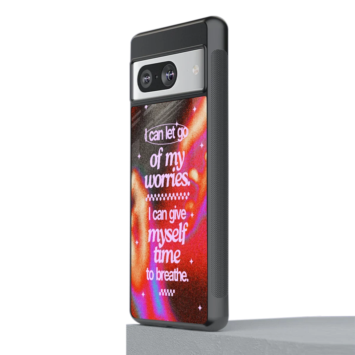 Let Go stylish phone case for google pixel 8 | glossy glass and slim fit