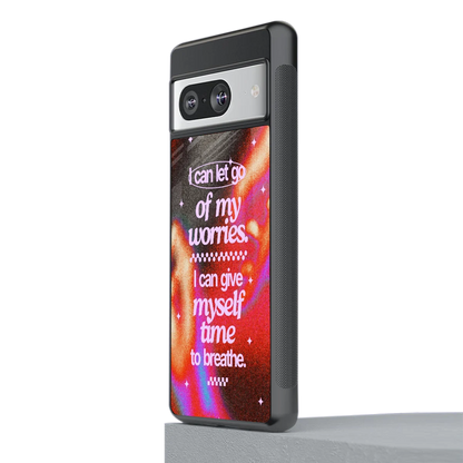 Let Go stylish phone case for google pixel 8 | glossy glass and slim fit