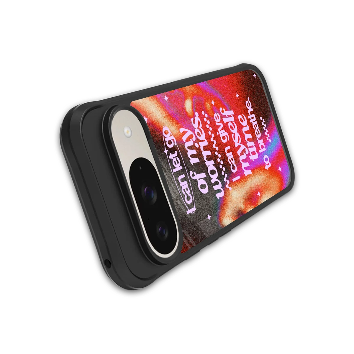 Let Go stylish phone case for google pixel 9 | glossy glass and slim fit