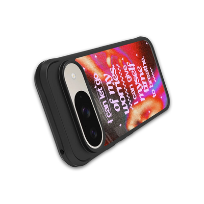 Let Go stylish phone case for google pixel 9 | glossy glass and slim fit