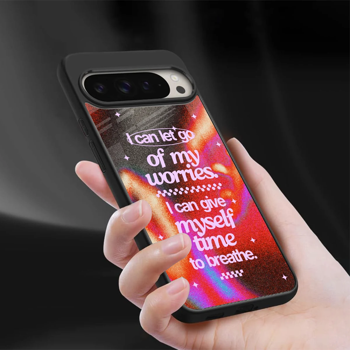 Let Go sleek google pixel 9 pro cover with tempered glass back and TPU edges