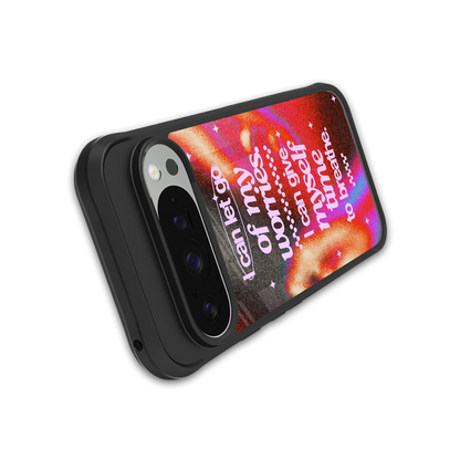Let Go stylish phone case for google pixel 9 pro xl | glossy glass and slim fit