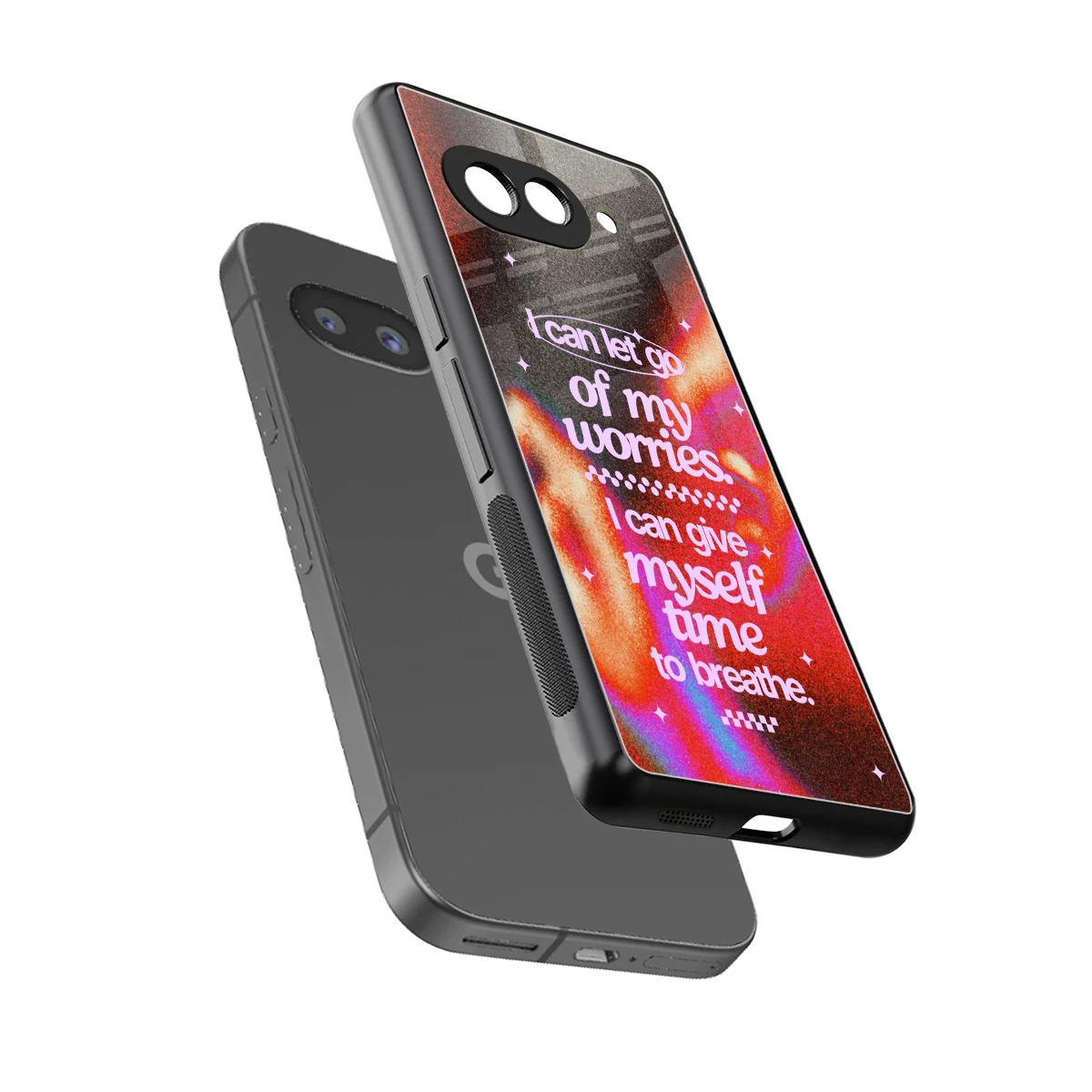 Let Go sleek google pixel 10a cover with tempered glass back and TPU edges